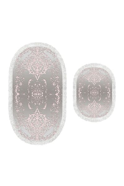 Alanur Home Σετ Τουαλέτας Dekoreko Digital Fringed Oval 2017 Pattern 1