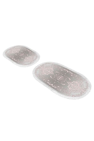 Alanur Home Σετ Τουαλέτας Dekoreko Digital Fringed Oval 2017 Pattern 1