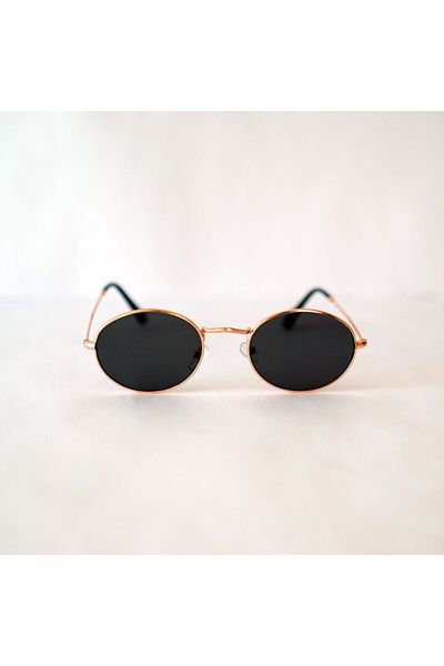 Makro Optik Rose Metal Framed Unisex Ellipse Sunglasses