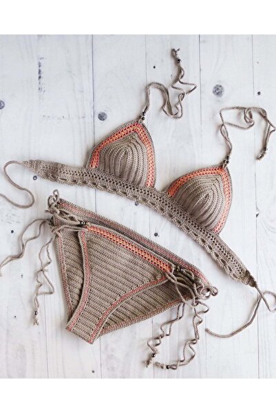 MAJOR ÇANTA VE AYAKKABI Major Tığ Işi Örme Bikini Takım