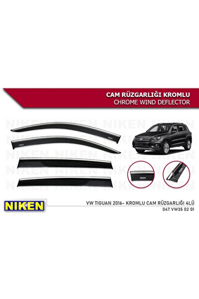 Niken Volkswagen Tiguan 2016 2017 2018 2019 2020 Model Kromlu Cam Rüzgarlığı