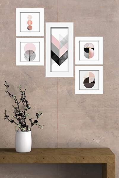 Cadran Collage Style 5 Parçalı Mdf Tablo Atf235