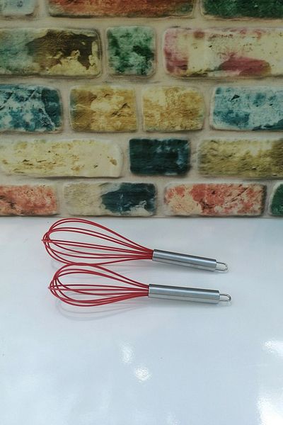 ELEGANCEV Small - Large Size Double Silicone Whisk Set-red