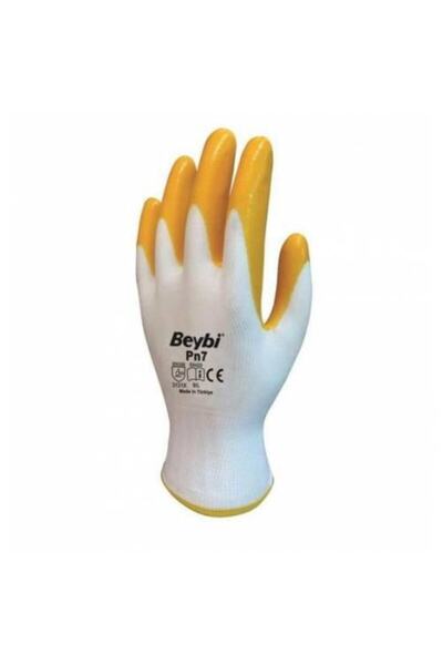 Beybi 24 Çift Pn7 Otomotiv Montaj Tarım Sanayi Inşaat Nitril Iş Eldiveni (10 Numara)