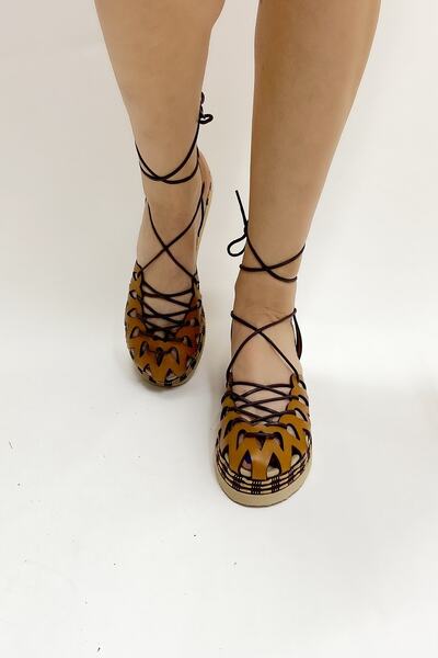 Ülkü Yaman Collection Kadın Bodrum Deri Sandalet