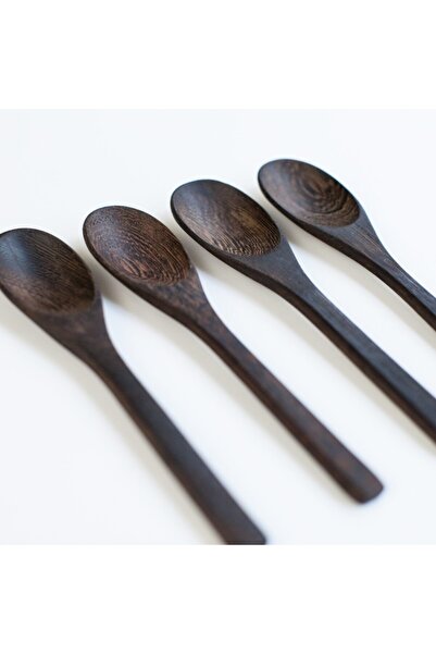 Gaia's Store Abanoz Ahşap Kaşık 4'lü Set