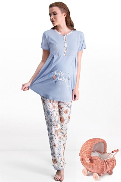 Pierre Cardin Balon Desenli Lohusa Pijama Takımı 7571