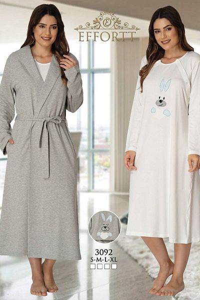Effort Pijama Set cămașă de noapte de maternitate cu halat