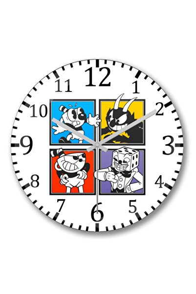 Baskı Dükkanı Zidni sat sa likovima iz igre Cuphead, kupolasto staklo