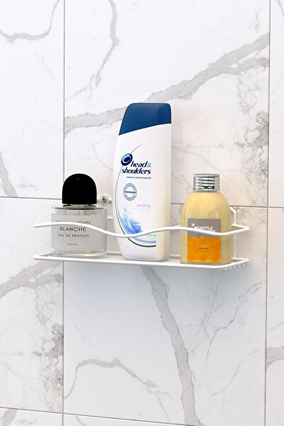Teknotel Tek Katlı Banyo Rafı Beyaz Bk011