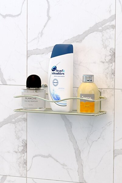 Teknotel Tek Katlı Banyo Rafı Altın BK011