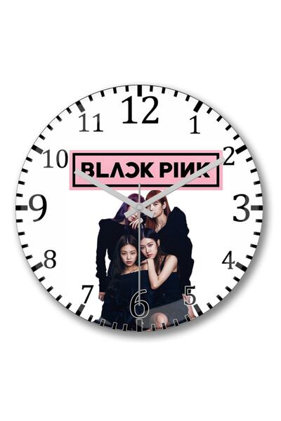 Baskı Dükkanı ساعة حائط Blackpink 00 - زجاج حقيقي منحني