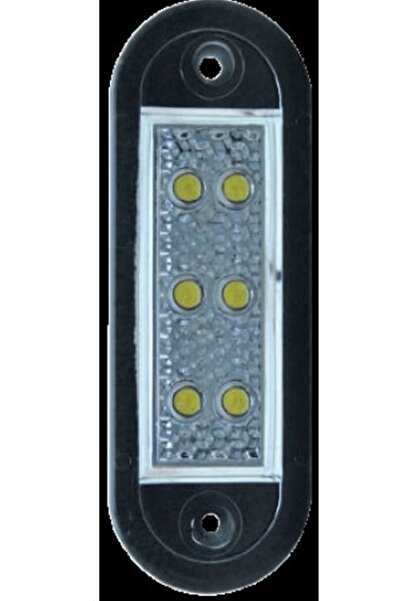 Sedef 6 Ledli Üniversal Plaka Lamba 12-24 Volt Beyaz 2 Adet