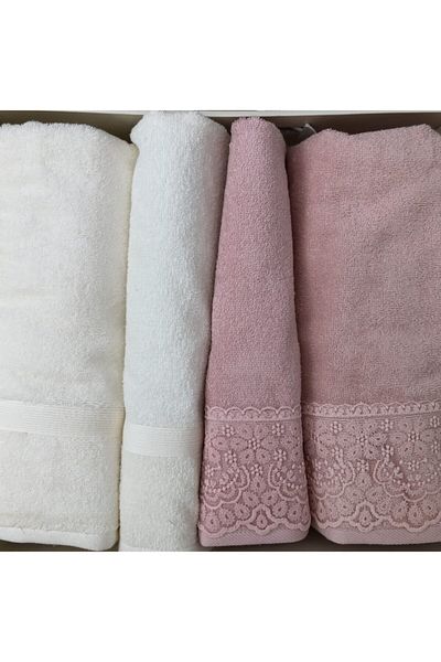 Özdilek Orkide Towel Set Cream-powder
