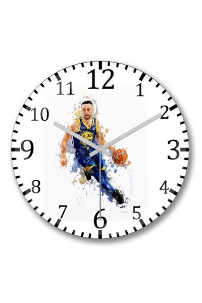 Baskı Dükkanı ساعة حائط من الزجاج الحقيقي المنحني