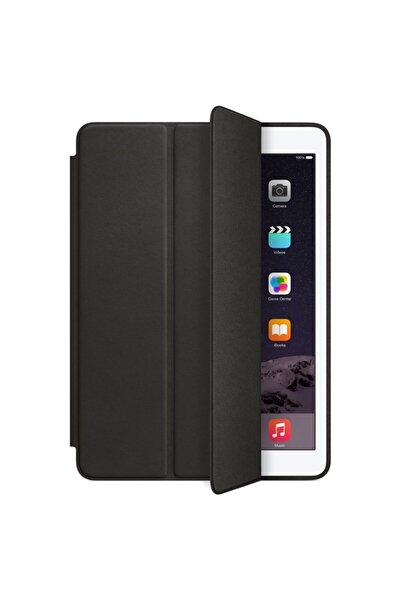 UnDePlus Apple Ipad Mini 5 Kılıf Orijinal Deri Smart Leather Case Kılıf A2133 A2124 A2125 A2126 Siyah