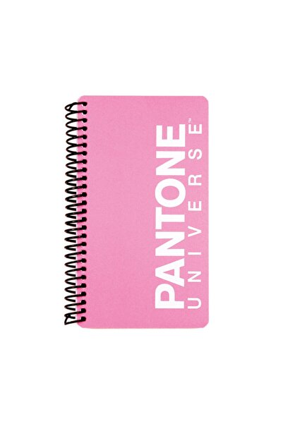 Pantone Pembe Pp Sert Kapaklı Spiralli Küçük Boy Defter