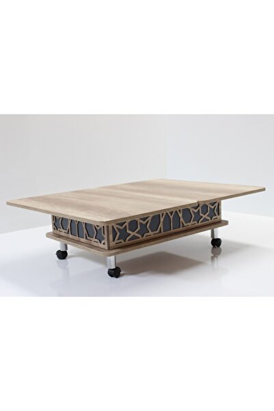 kolexonline Mavi   3 Kadameli Tekerli Alaska Akıllı Sihirli Sehpa