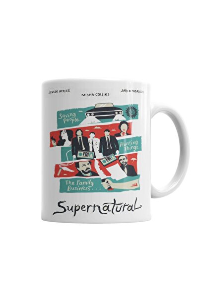 Baskı Dükkanı Supernatural Movie Poster Kupa Bardak Porselen