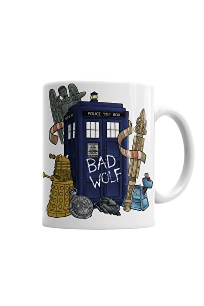 Baskı Dükkanı Doctor Who Tardis Kupa Bardak Porselen