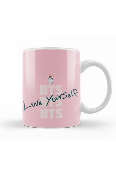 Baskı Dükkanı Bts Love Yourself Mug Cup Porcelain