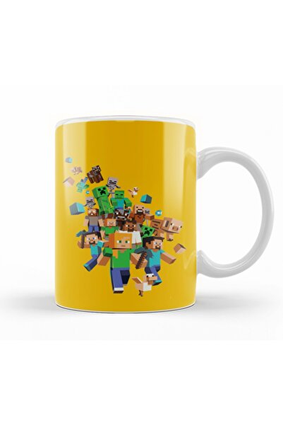 Baskı Dükkanı Minecraft Kupa Bardak Porselen