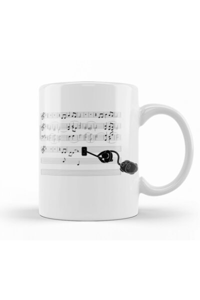 Baskı Dükkanı ملاحظة الموسيقى ملاحظات مضحك القدح كوب الخزف