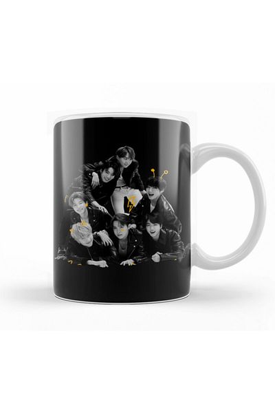 Baskı Dükkanı Bts Group Mug Cup Porcelain