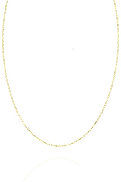 Trend Silver Gümüş 45 cm Forse Altın Yaldızlı Zincir Kolye