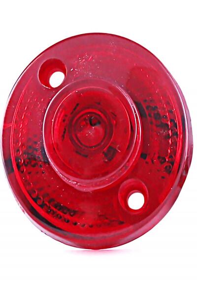 Sedef Mini Round Yuvarlak Led Lamba Tek Led Su Geçirmez 12/24 Volt Kırmızı 10...