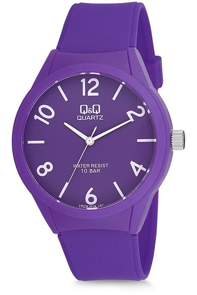 Q&Q Women's Purple Silicone Cord Wristwatch
