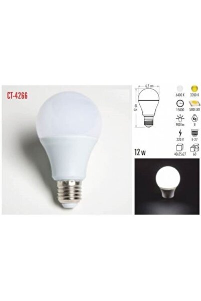 Cata Ct-4266 12 Watt Led Ampul E27 Duy Beyaz - Gün Işığı