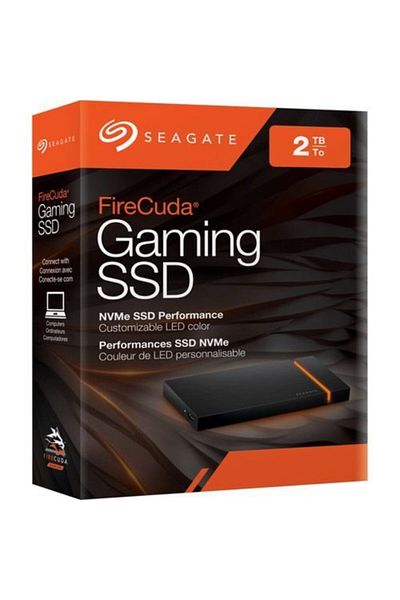 Seagate 2tb Firecuda Usb 3.1 Type-c Black Portable Ssd Harddisk