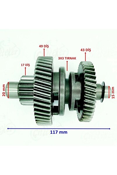 Mondial Atv Lx200 Şanzıman Geri Vites Yön Dişli Seti Uyumlu