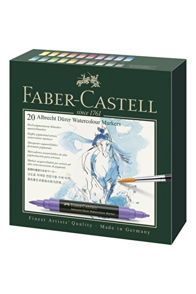 Faber Castell Albrecht Dürer Watercolour Marker Fırça Uçlu Kalemi Seti 20 Renk