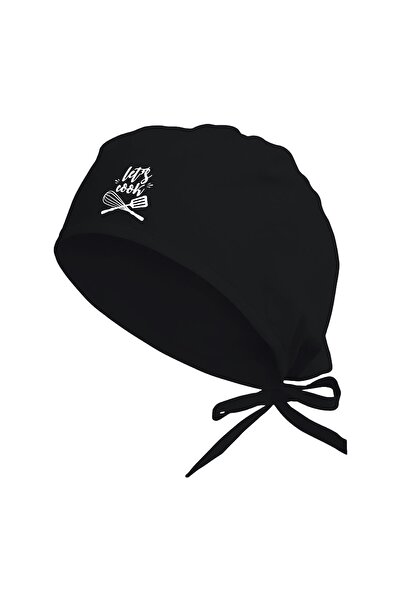 Tasarım Trend Aşçı Kep | Chef Bonesi | Aşçı Bonesi | Siyah