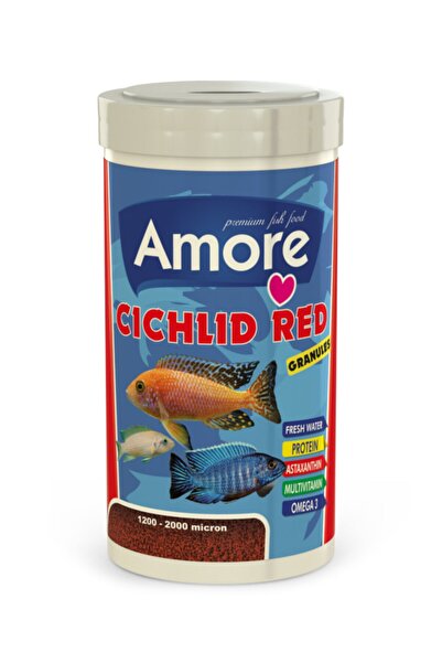 AMORE Cichlid Red Granules 1000ml Malawi Ciklet Balık Yemi