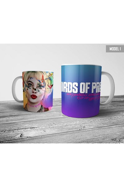 Pixxa نماذج أكواب القدح من Birds Of Prey (Harley Quinn).