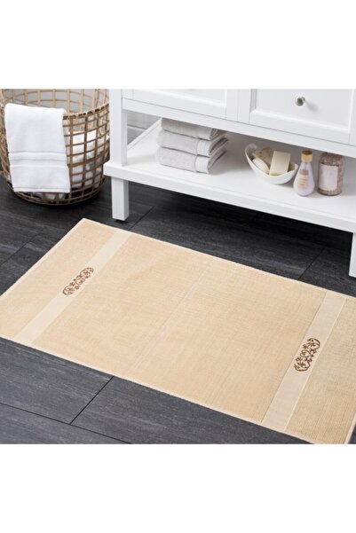 GizHome Kahve Nakışlı Moon Banyo Paspası 80X120