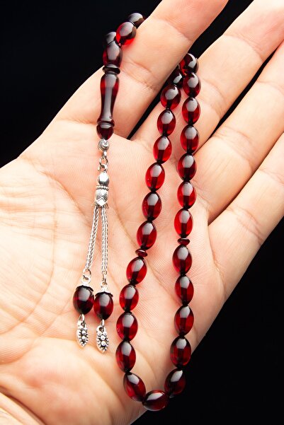 OTTOTESBİH Mărgele de rugăciune din alpaca cu ciucuri, roșu, negru, vânătoare...