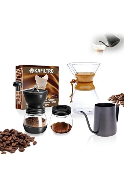 Kahvehanem Barista *chemex Set-2 (4'lü Set) - Barista Pour Over Starter Set