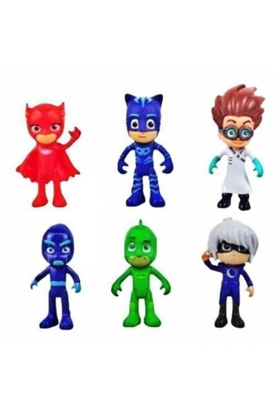 Beren Oyuncak 6 Karakter Et Figür Aksesuarlı Pijamaskeliler Oyuncak Set