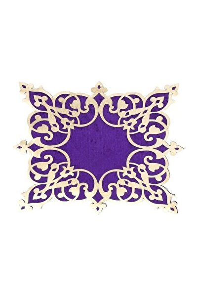 Diva Home حامل صحن جلدي مخملي علوي مخملي أحادي اللوح