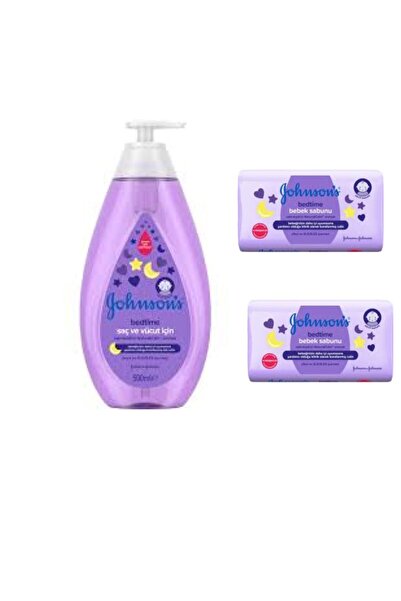 Johnson's شامبو للشعر والجسم للأطفال قبل النوم 500 مل + صابون للأطفال قبل الن...