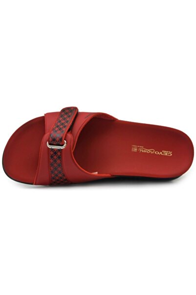 Ceyo شبشب نسائي لتقويم العظام بشريط فيلكرو أحمر من Flora