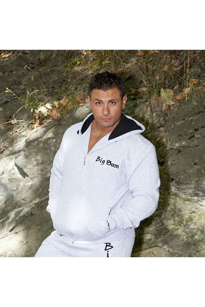 Big Sam Men's Gray Melange Winter Hooded Sweatpants 3551
