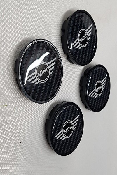 YED Jant Göbeği Mini Cooper 65/60 (60mm.yuva )plasto 4 Lü Set Siyah Karbon