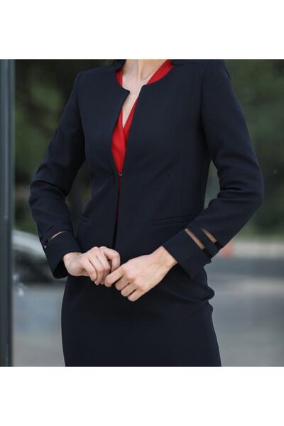 ZARAZA سترة تول سوداء نسائية