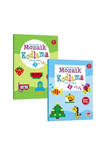 Bilsem Set Yayınları Okul Öncesi Karekare Mozaik Kodlama 2 Li Aktivite Seti