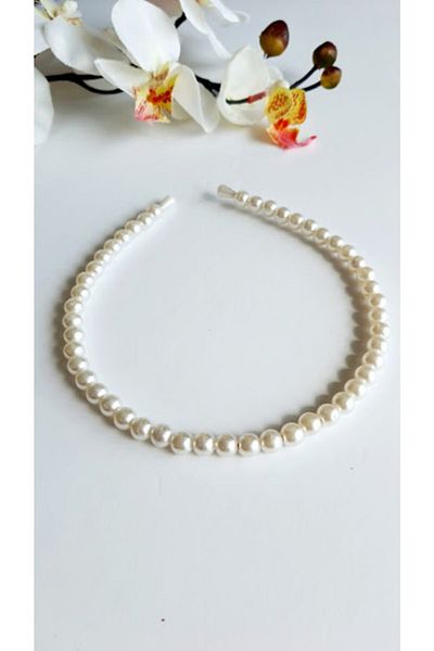 PETEK AKSESUAR Pearl Crown Hair Band